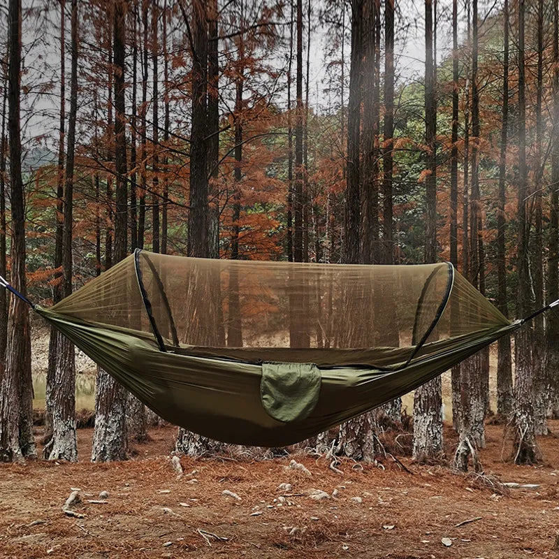 Outdoor-Hängematte mit Moskitonetz und Aufbewahrungstasche