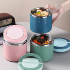 Thermos-Lunchbox Edelstahl mit Isolierung 630 ml / 1000 ml