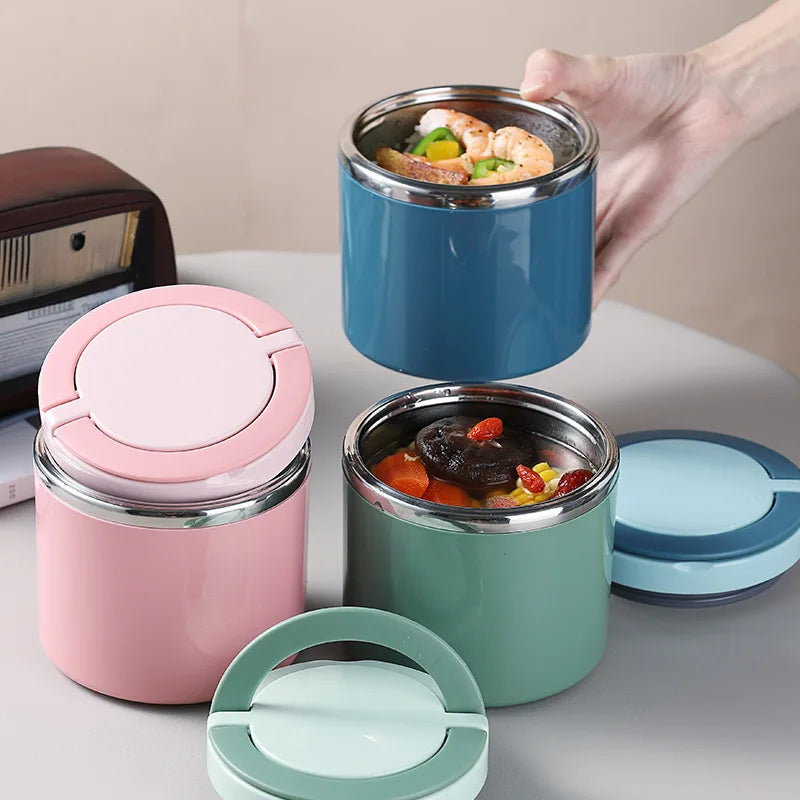 Thermos-Lunchbox Edelstahl mit Isolierung 630 ml / 1000 ml