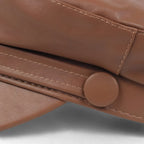 Leather octagonal cap
