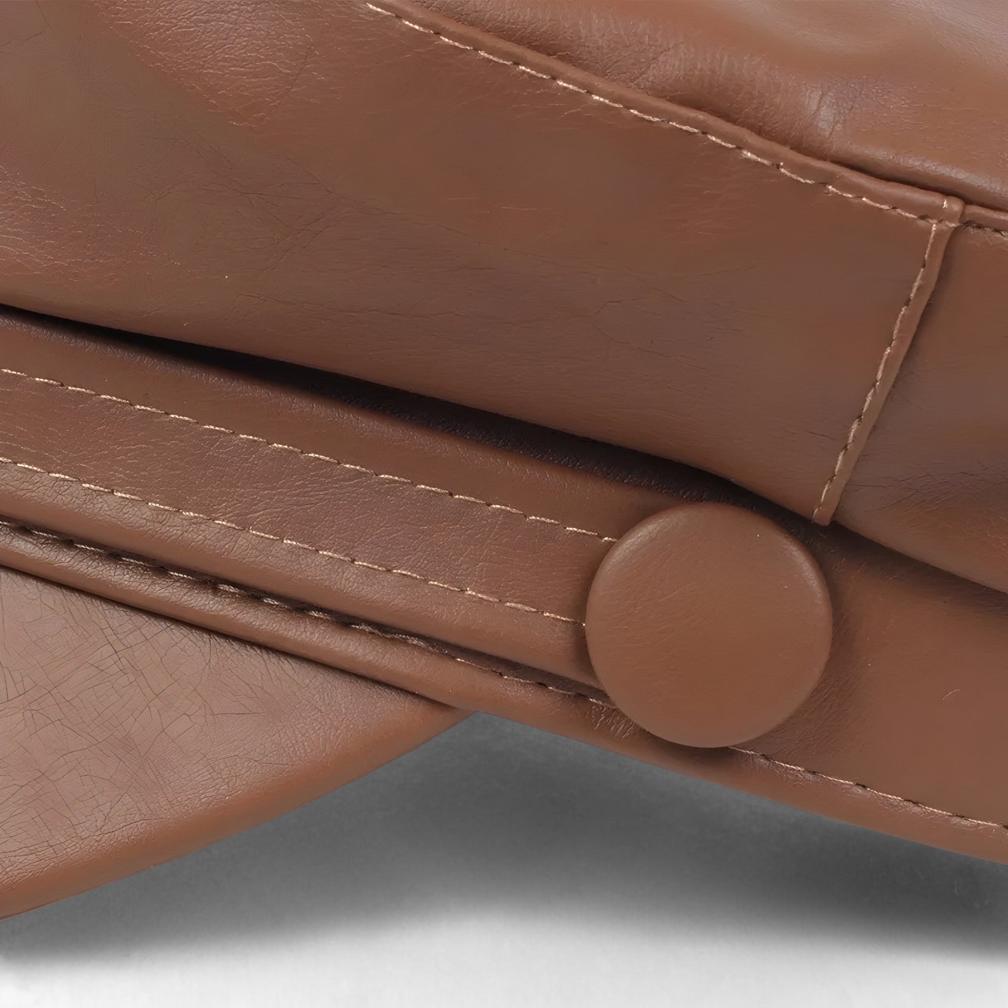 Leather octagonal cap