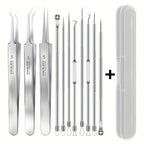 Mitesser-Entferner Set Edelstahl 8-teilig