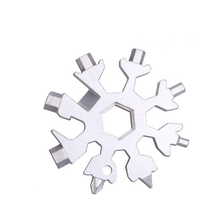 18-in-1 Multitool Edelstahl Schneeflocke-Design