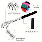 Rückenkratzer Edelstahl ausziehbar – Skeletthand-Design