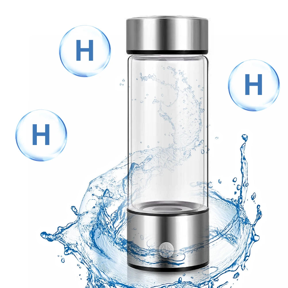 Wasserstoff-Wasserflasche Glas mit USB-Aufladung
