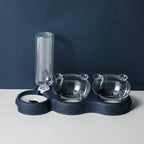 3-in-1 Pet Bowl Set with Automatic Water Dispenser
