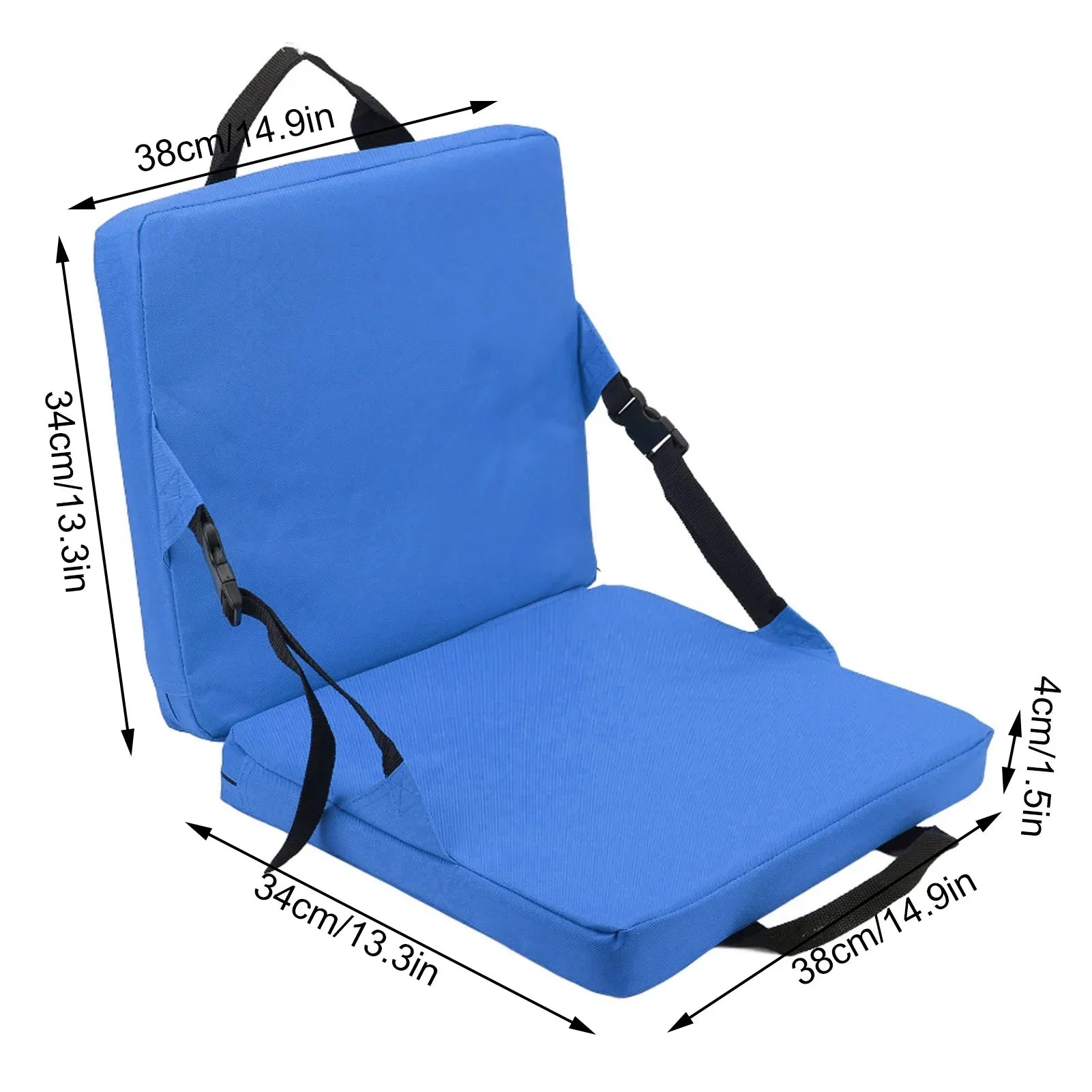 Klappstuhl mit Rückenlehne und Polsterung für Outdoor-Aktivitäten
