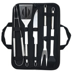Grillbesteck-Set Edelstahl mit Tragetasche – 9-teilig