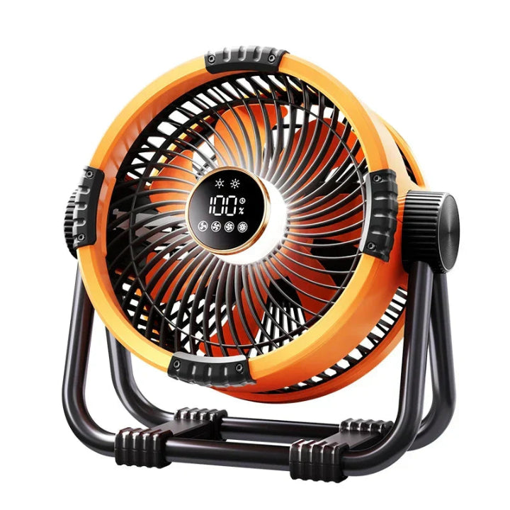 Campingventilator mit Akku und LED-Licht