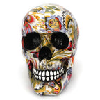 Decorative skull with Mexican floral pattern