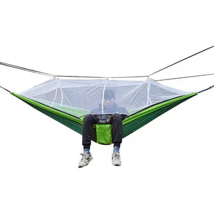 Outdoor-Hängematte mit Moskitonetz und Aufbewahrungstasche