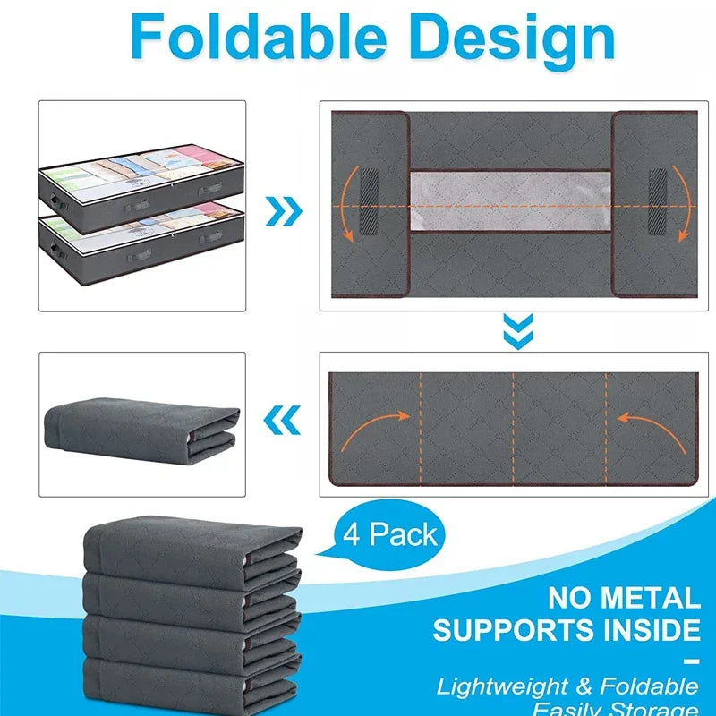 Underbed Storage Bags – Space-Saving & Foldable (Set of 2)
