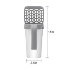 Cat litter scoop with collection container and poop bags