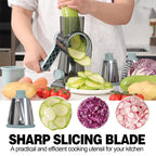 Rotary grater with 3 interchangeable drums