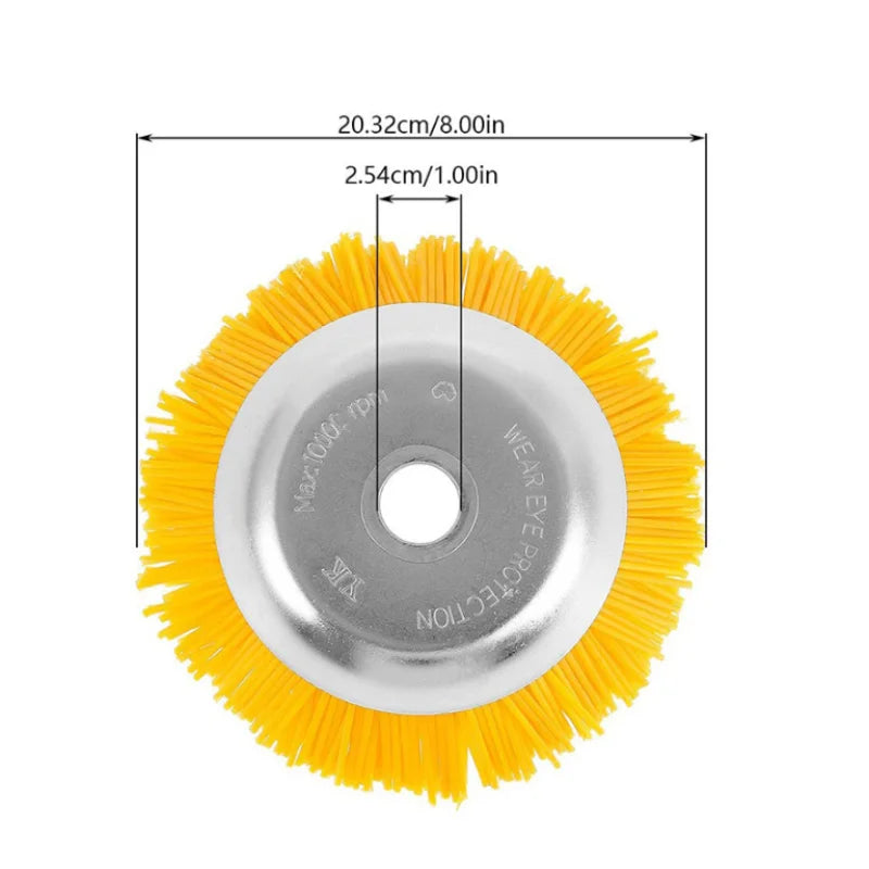 Nylon-Unkrautbürste für Rasentrimmer – 22 cm Durchmesser