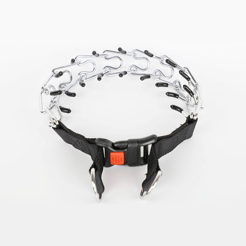 Hundetraining Halsband mit Schnellverschluss und Chromkette