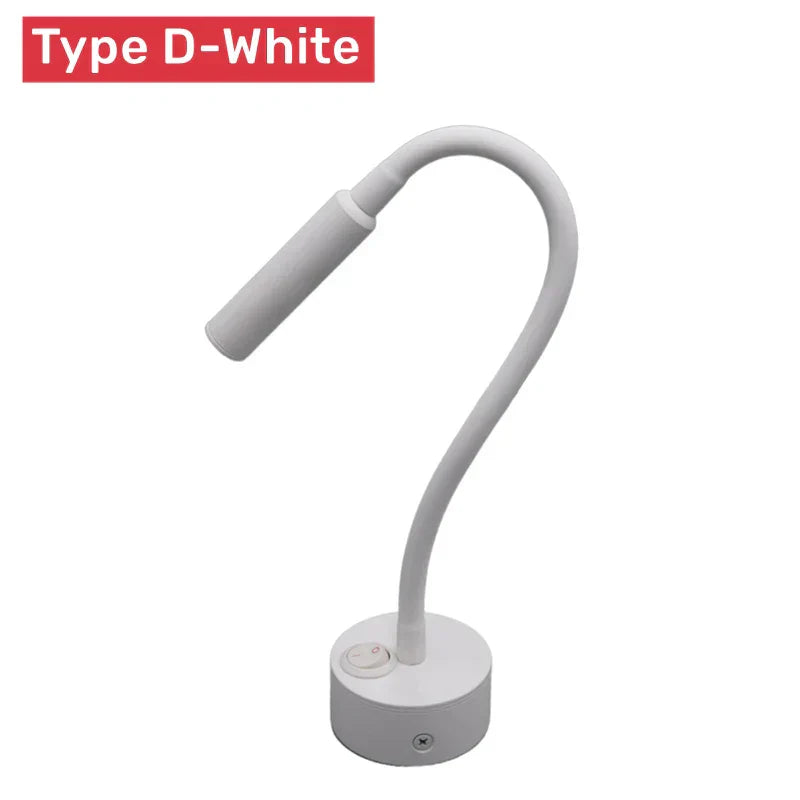Flexible LED wall light with touch switch