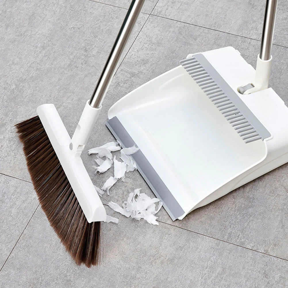 Broom and Dustpan Set – Long Handle, No Bending