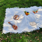 Cotton Picnic Blanket cm with Fringes