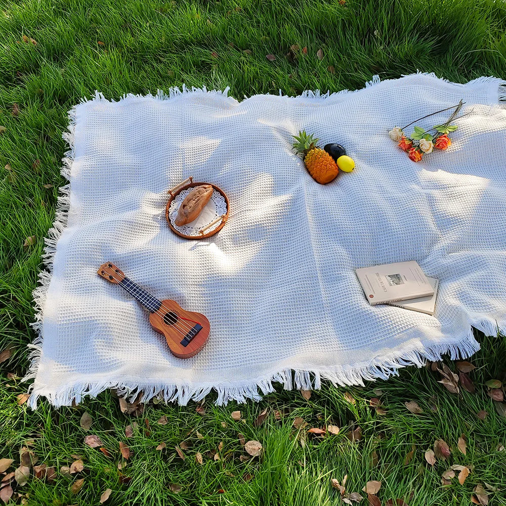 Cotton Picnic Blanket cm with Fringes