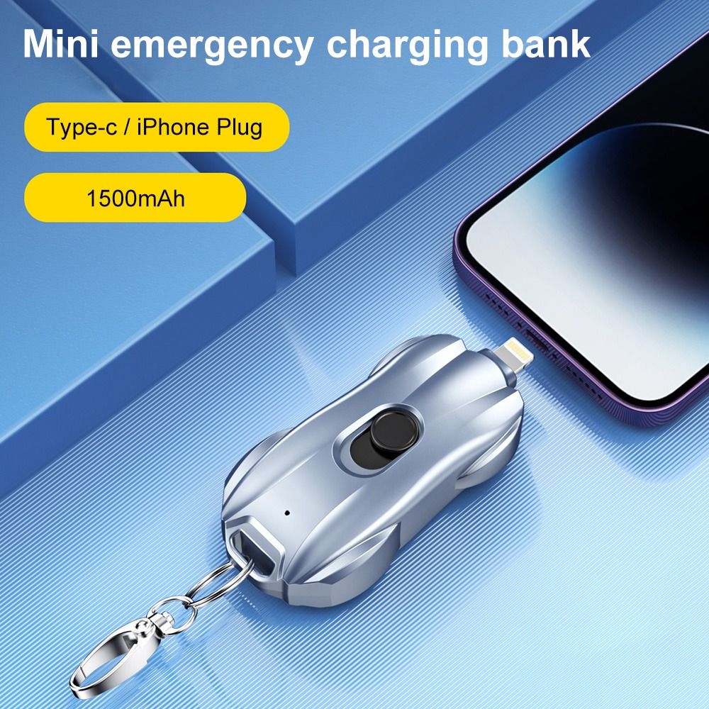 Powerbank Schlüsselanhänger Rennwagen-Design 1500mAh