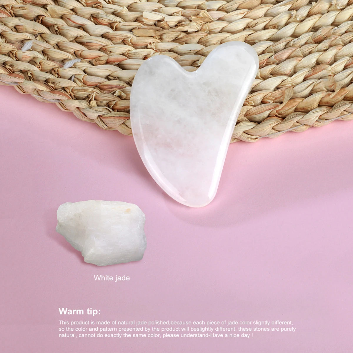 Gua Sha Tool made of White Jade