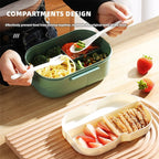 Bento-Box 2-stufig mit Löffel und Gabel, 1200 ml