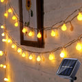Solar-Lichterkette für Außen mit warmweißem und buntem Licht