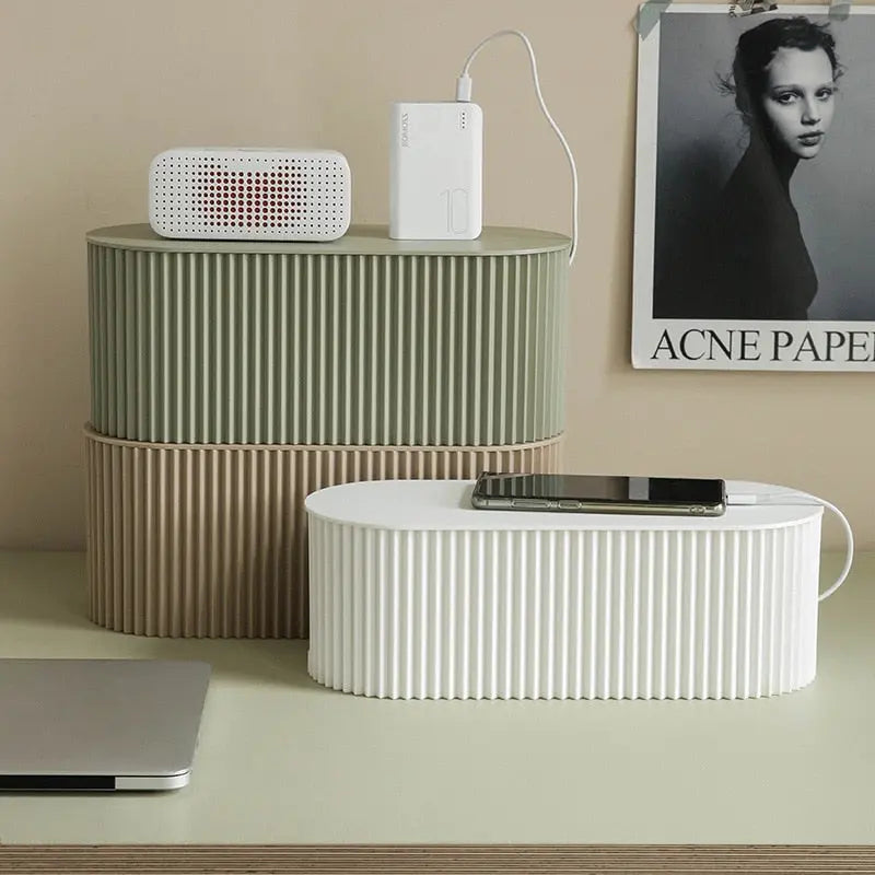 Kabelbox mit Deckel – Kabel-Organizer fürs Zuhause