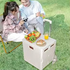 Foldable transport trolley with stair wheels