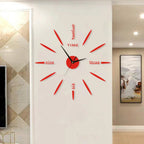 3D Wall Clock for Self-Sticking – Modern Acrylic Look