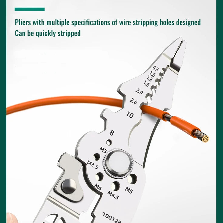 Multifunctional wire stripper with crimping function