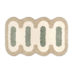 Bath mat with geometric pattern – non-slip and highly absorbent