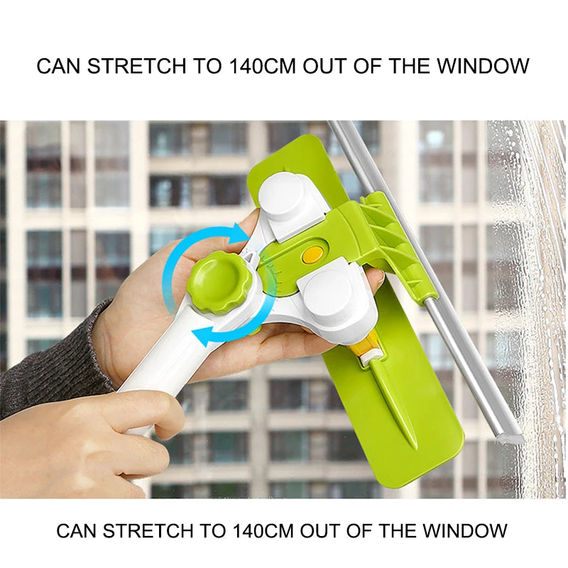 Window cleaner with telescopic handle – Safely reach every pane