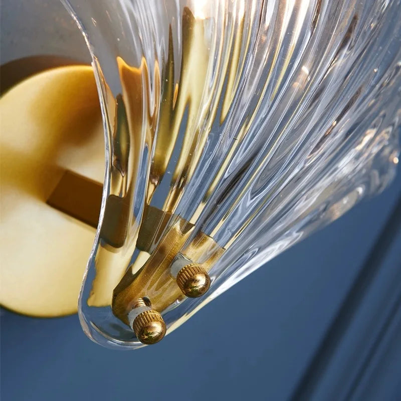 Wandleuchte Glas Muschel – Elegante Wandlampe E14
