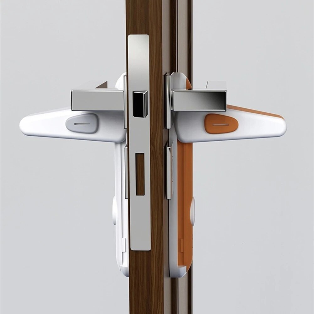 Child safety door lock with 3M adhesive tape