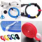 Kabelorganizer Klettband 5 m wiederverwendbar grau