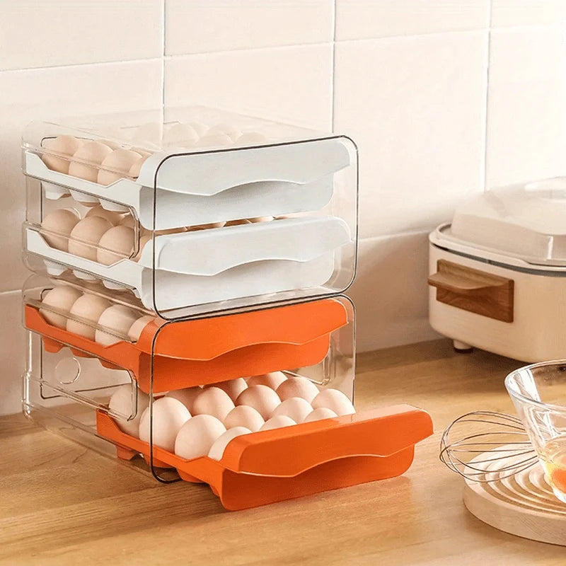 Eierbox Kühlschrank 2-stöckig mit ausziehbaren Schubladen