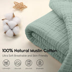 Muslin Cozy Blanket made of 100% Cotton – 6-layer & Breathable