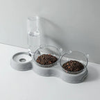 3-in-1 Pet Bowl Set with Automatic Water Dispenser