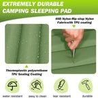 Camping Sleeping Pad 4-inch – Self-Inflating with Connecting Snap Buttons