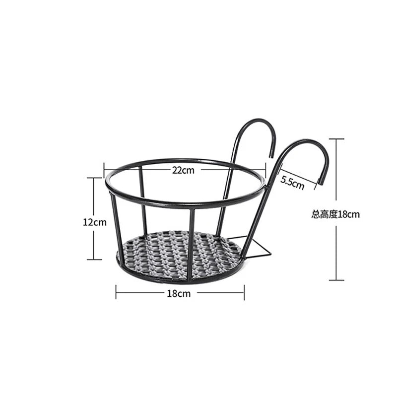 Hängende Balkon-Topfhalter mit Haken – 3er-Set