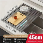 Roll-up Drain Shelf for the Sink – Space-Saving and Rollable