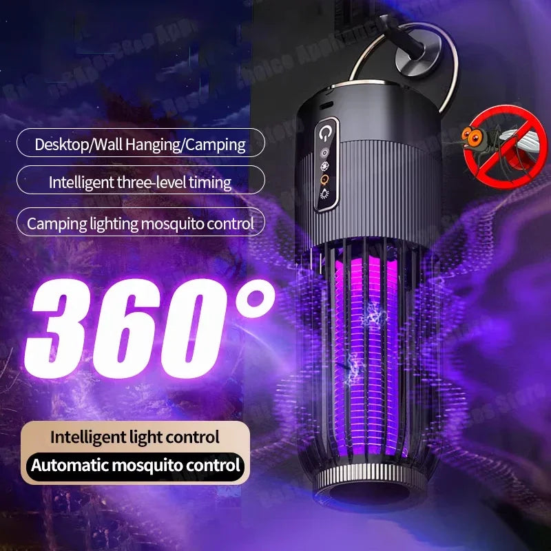 Mückenfalle elektrisch mit UV-Licht – Aufladbar für Camping