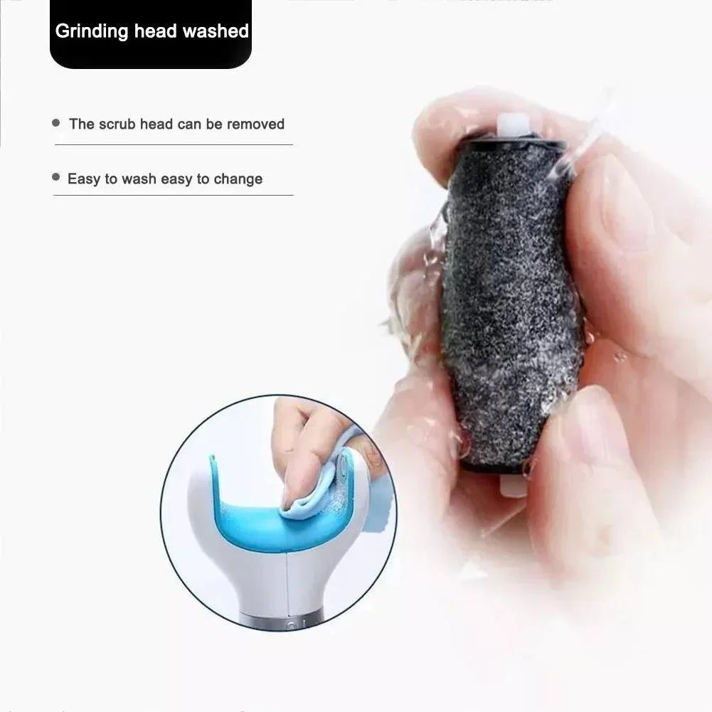 Electric callus remover with replaceable grinding heads