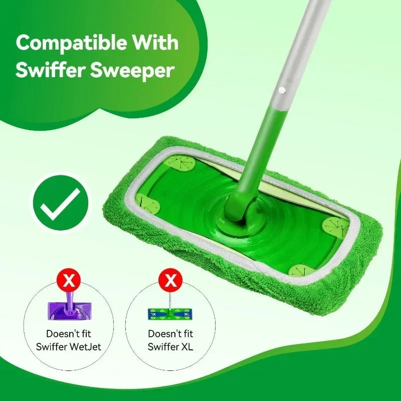 Microfiber Mop Pads – Reusable & Machine Washable (Set of 6)