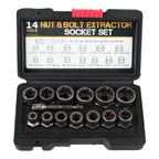Schraubenausdreher-Set 14-teilig 6,35-19 mm – Beschädigte Schrauben