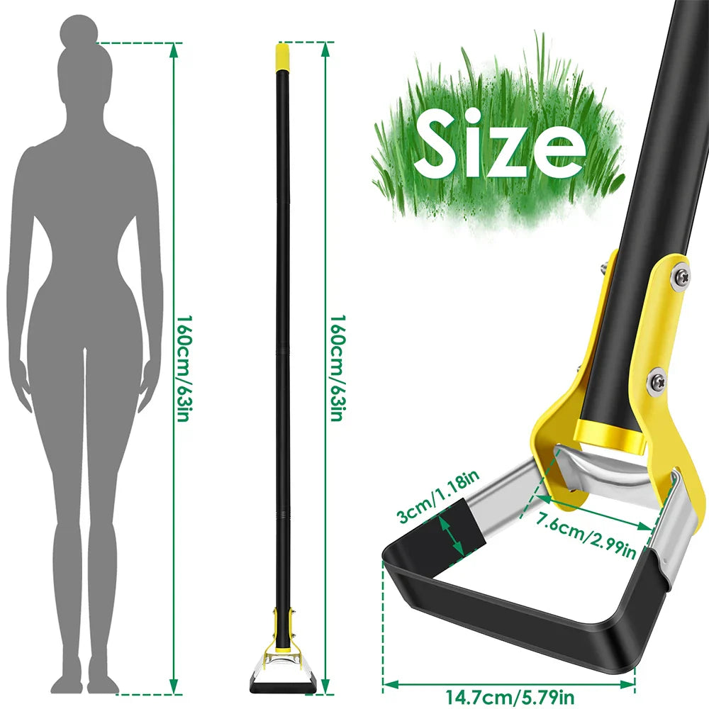Stainless Steel Garden Hoe with Ergonomic Long Handle