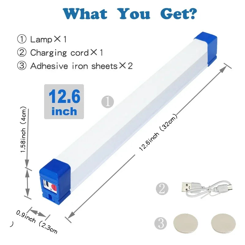 LED Tube Light with Magnet – Rechargeable