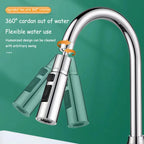 Wasserhahn-Aufsatz drehbar 360° mit 3 Strahlarten